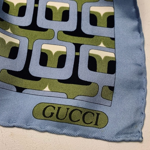 Rare Vintage Gucci Silk Scarf - Exclusive Geometric Design - Made in Italy - Picture 9 of 16